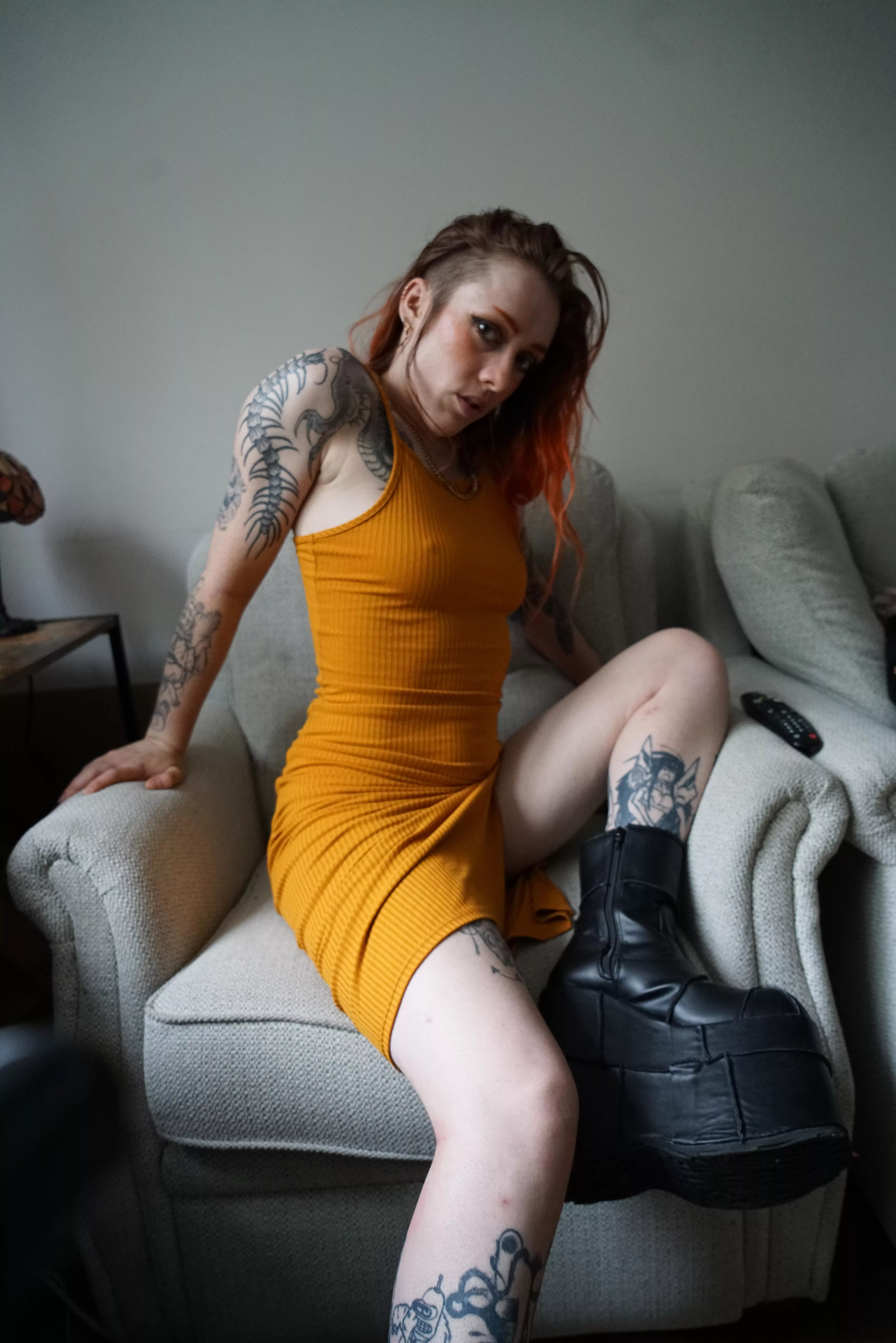 Platform boots + Dominating Goth = crushing time