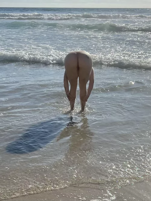 Took it all off at the beach
