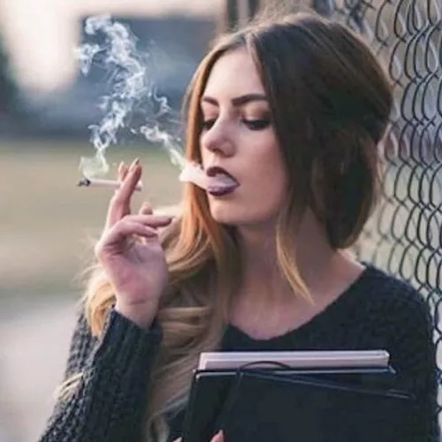 Transfixed by the beauty of her own smoke