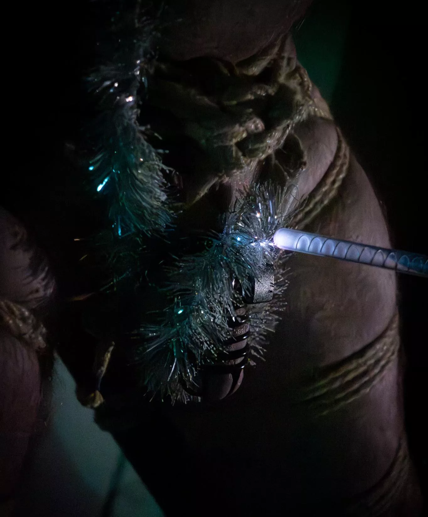 Violet wand and tinsel