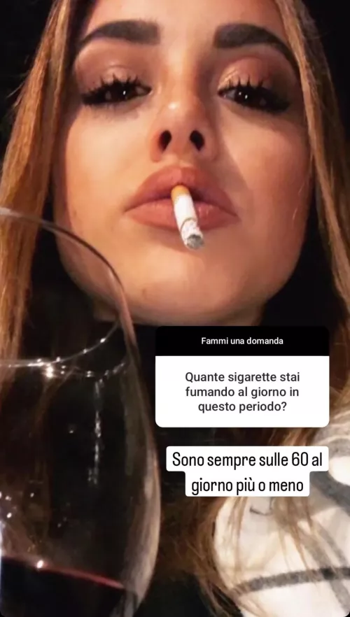 When asked how many cigarettes she smokes per day, Sara answers “60…more or less.”