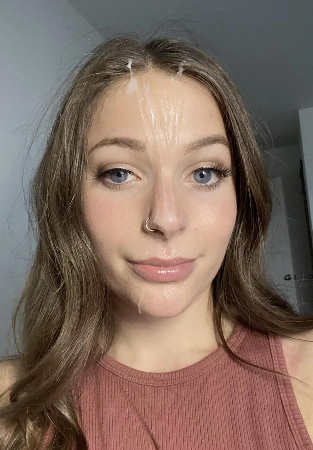 When you cum, is it all over the place or straight out like this?