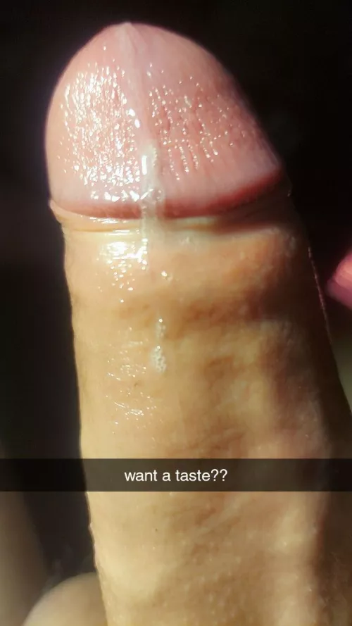 who wants to lick up my thick creamy precum