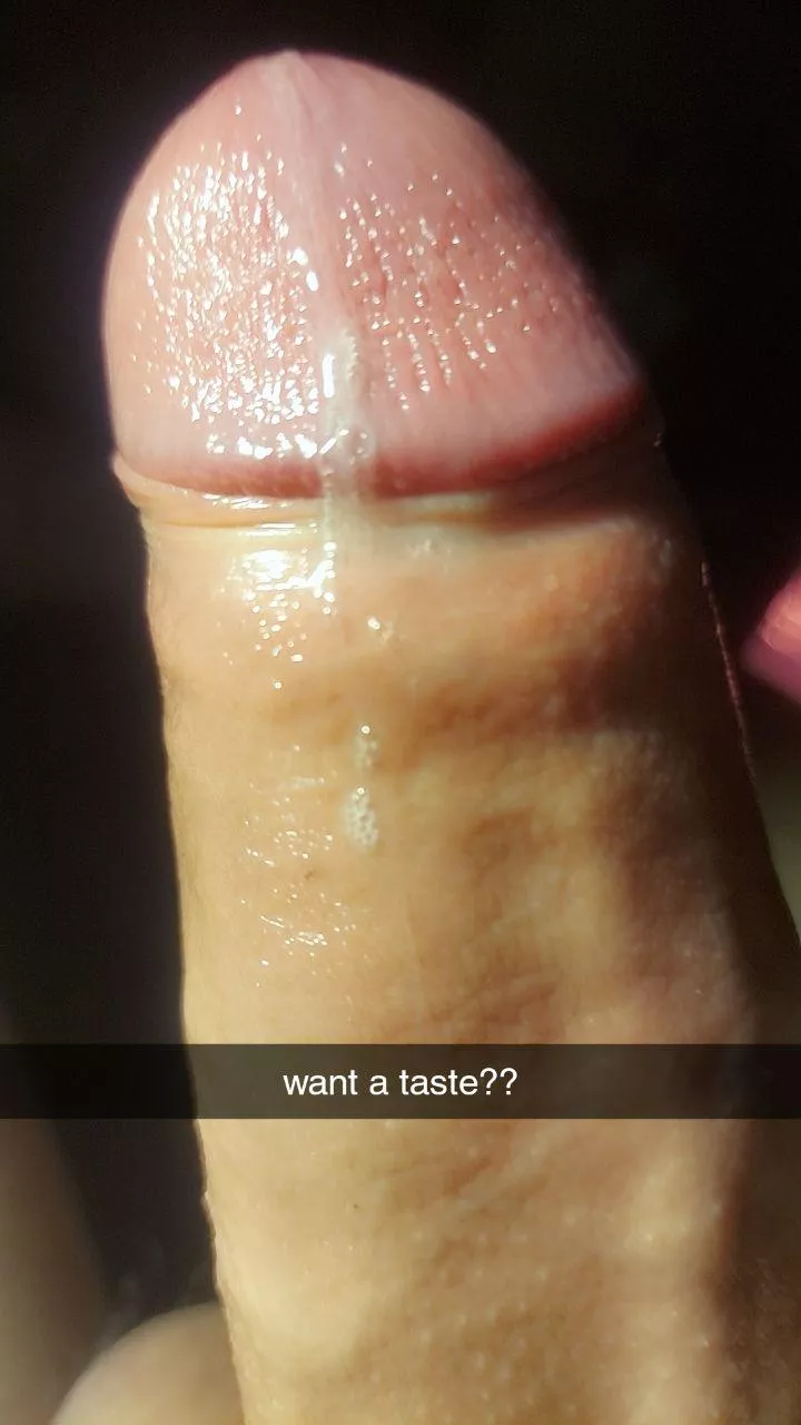 who wants to lick up my thick creamy precum