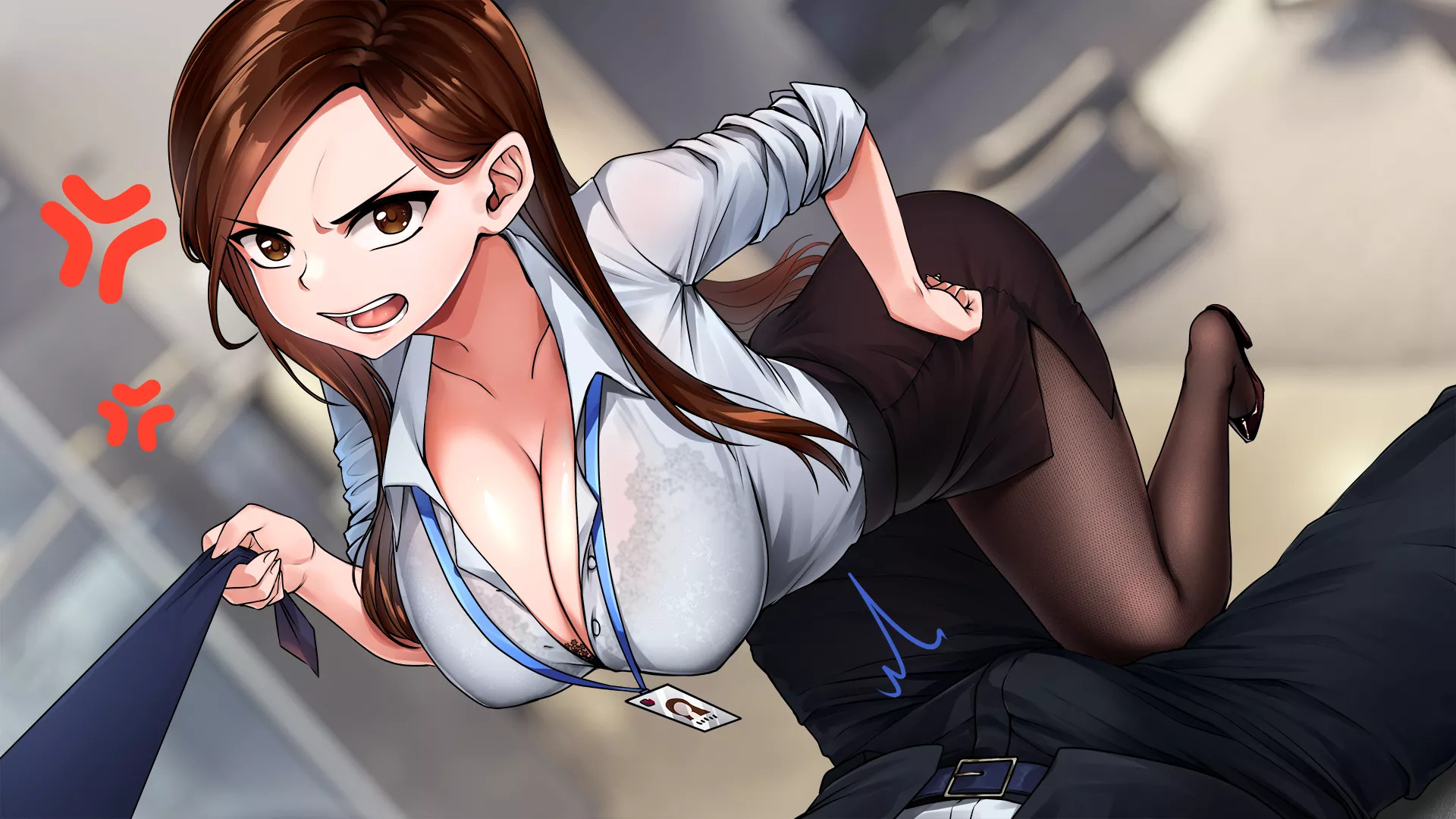 You pissed off your boss, make it up to her! [Hentai Stories]