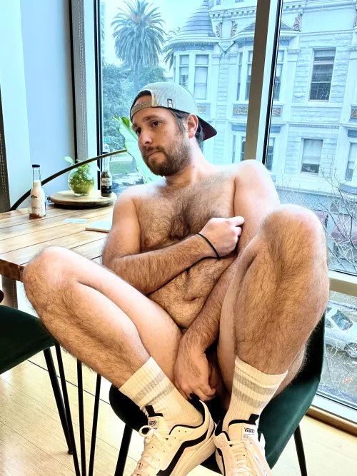 [34] When bro is shy at showing off.