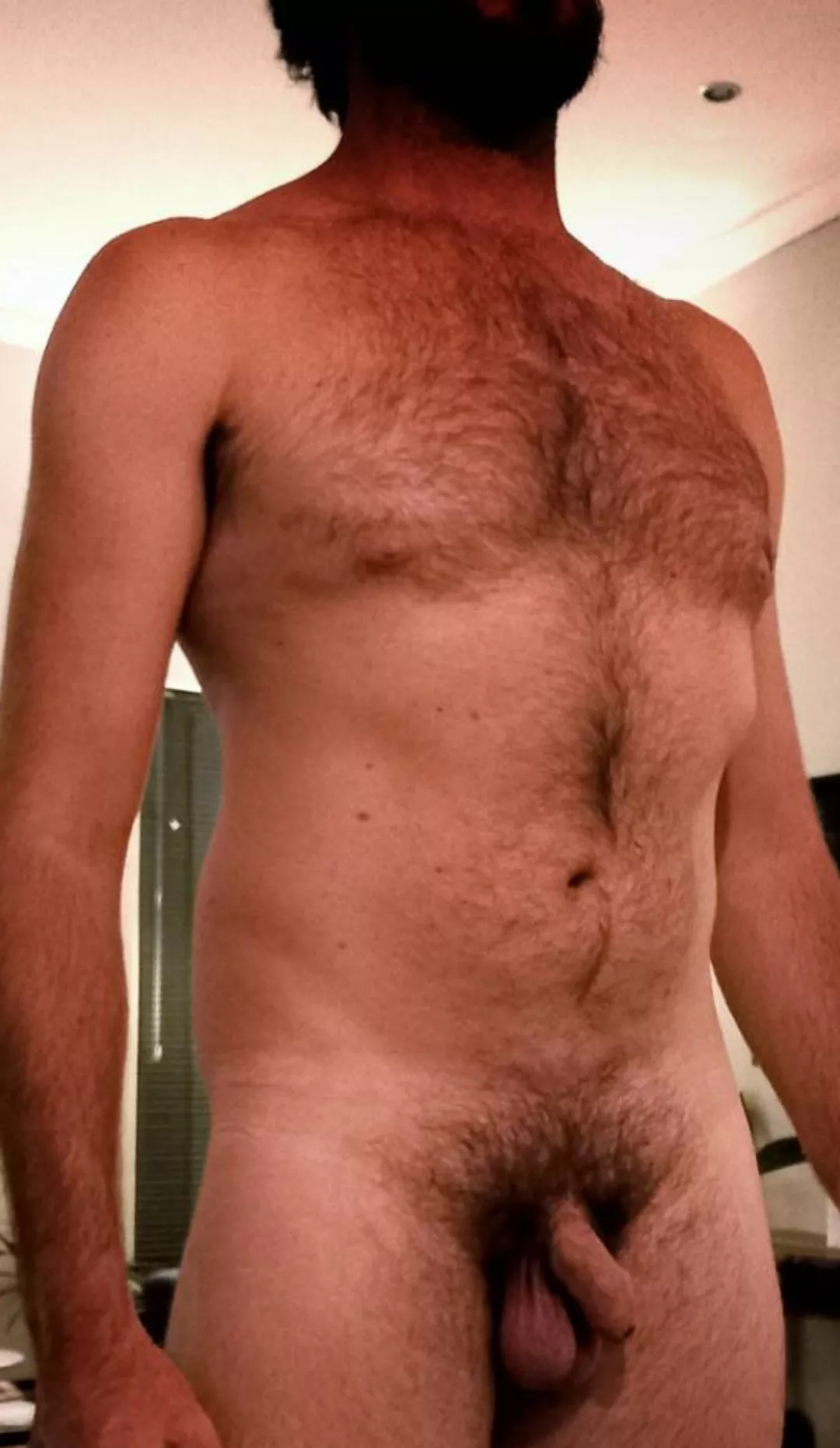 Beard and balls.. and a hairy chest inbetween