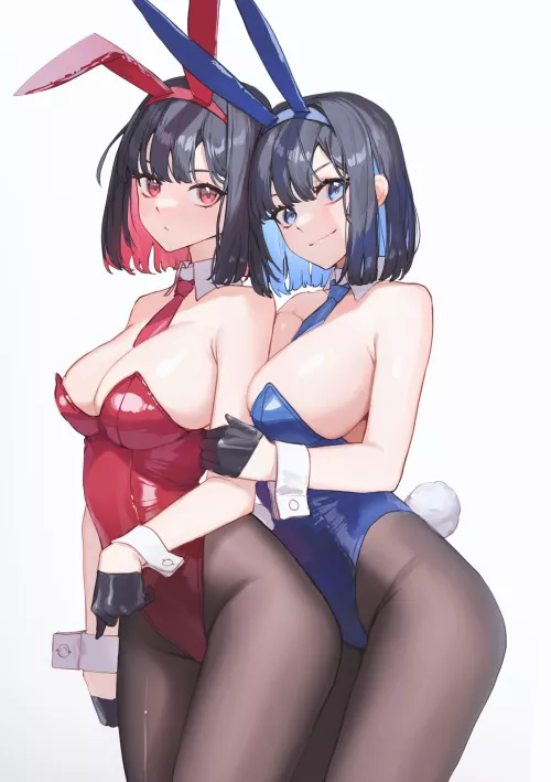 Blue & Red Bunnies