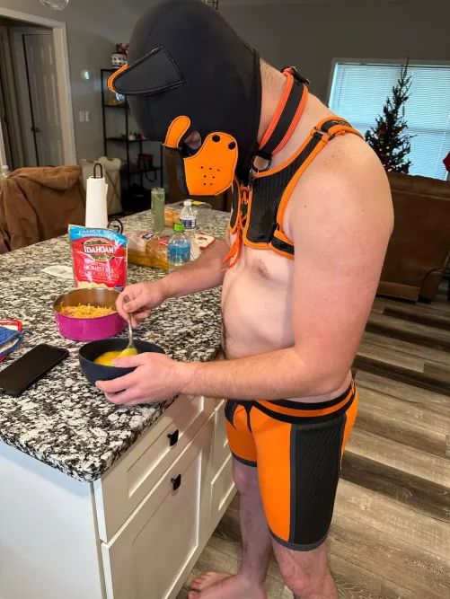 Get you a pup who will cook for you anytime.