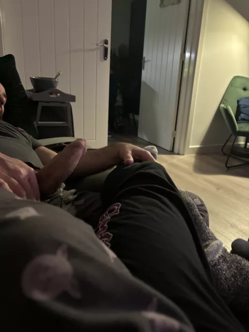 Husband playing with his self randomly