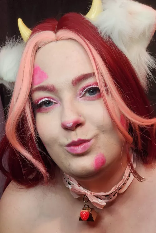 I love cosplaying as a strawberry cow