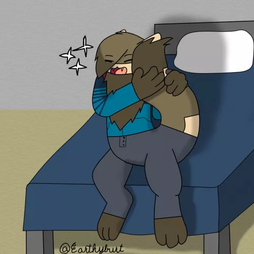 “I love my tail!” :3 (art by me)