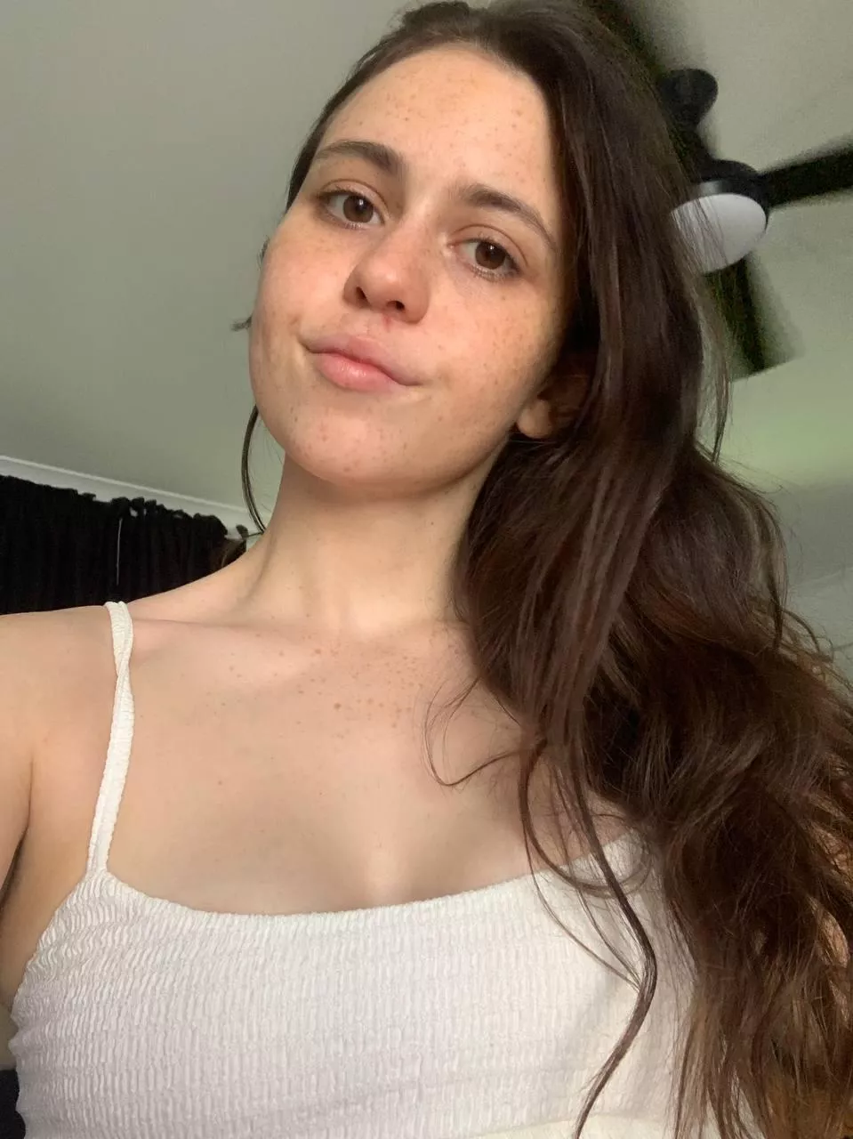 I’m waking up next to you, like this, no makeup