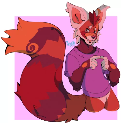 Lil red panda [comm]