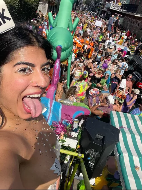 Mardi Gras on Bourbon Street