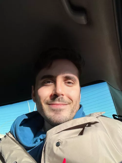 mild smile on the road