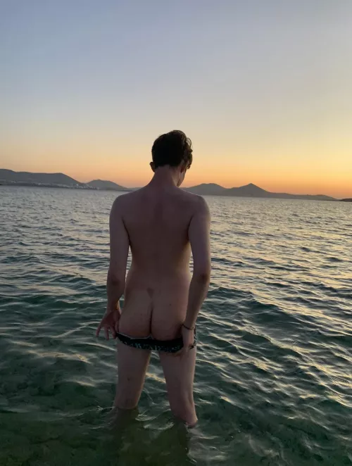 moon and sunset 😜