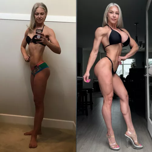 My 5 year bimbo transformation from skinny & flat to curvy & busty.