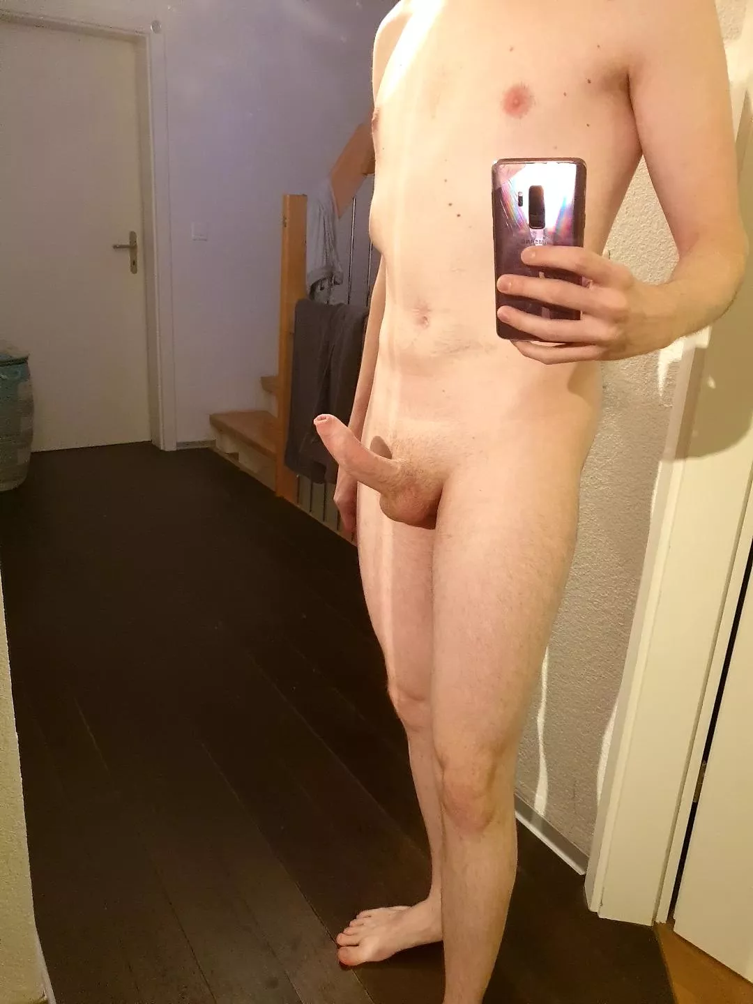 My uncut curved dick 19