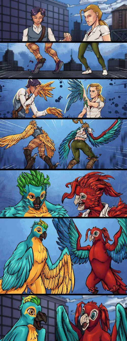 Parrot Transformation Drawn by my Genomod