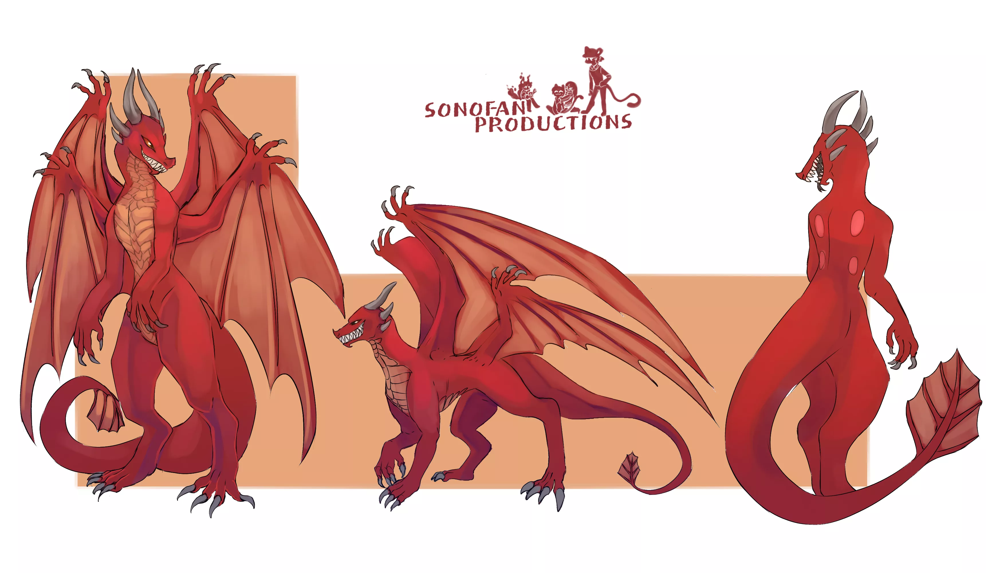 Ref sheet for a dragon OC (art by me)