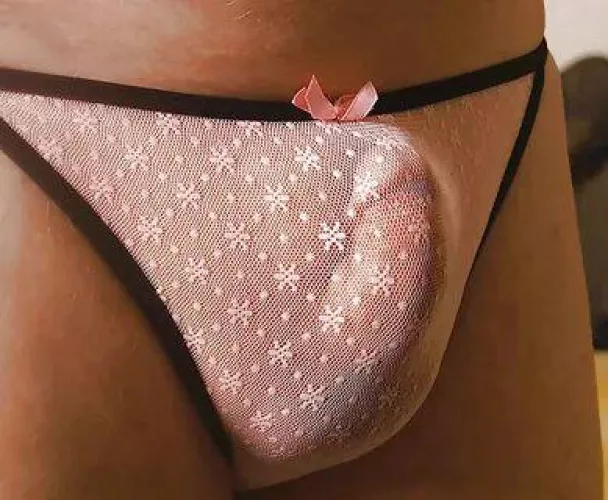 Sheer panty bulge