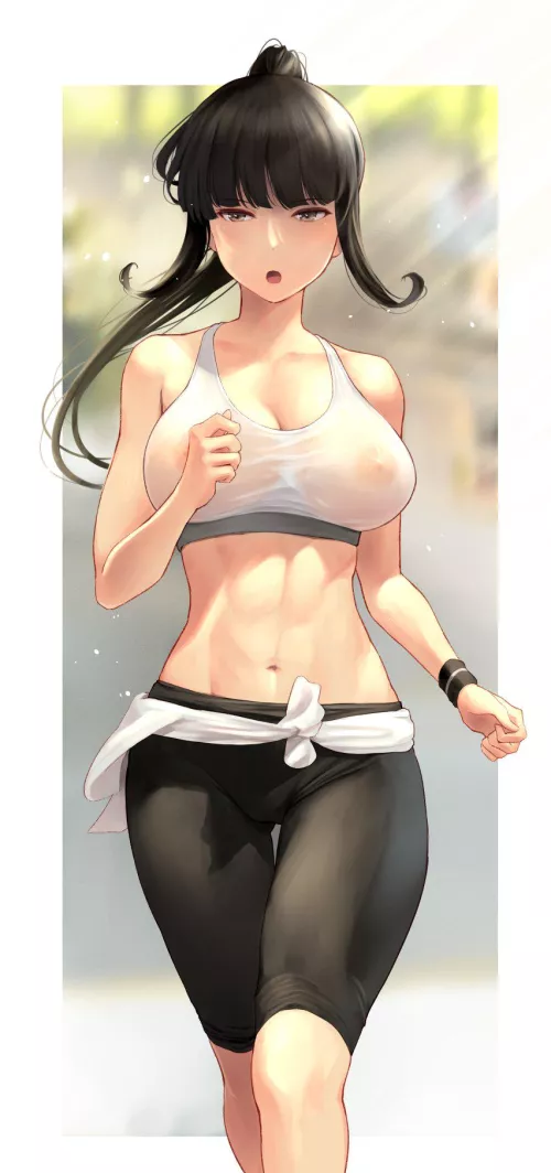 Shiho Nishizumi's Morning Run (Wa/Genryusui) [Girls Und Panzer]