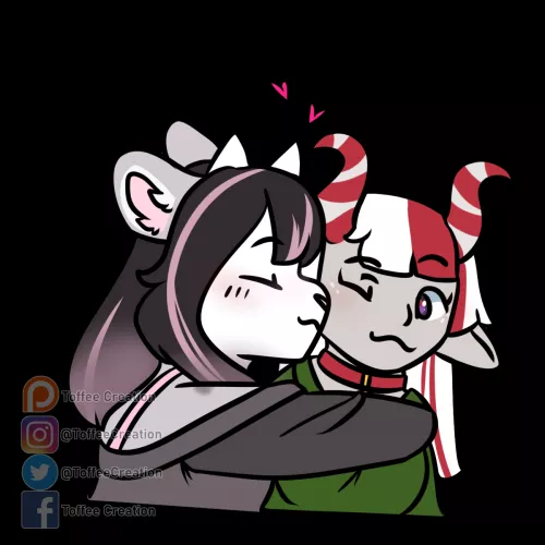 Smooches on Cheek (YCH Done)