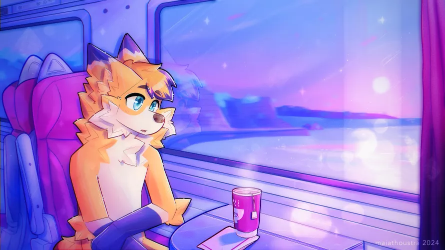 Train ride - com for spritzer, art by me @maiathoustra