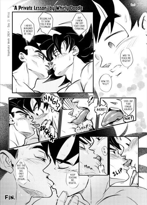 Vegeta x Goku - Kissing Lessons [Dragon Ball]