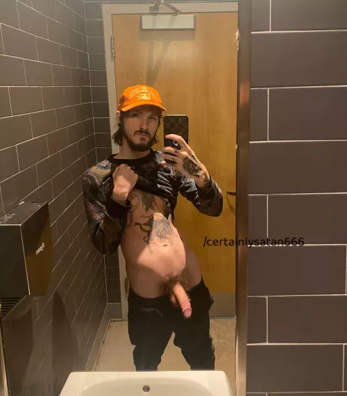 Waiting in the restroom w the door unlocked. 😌