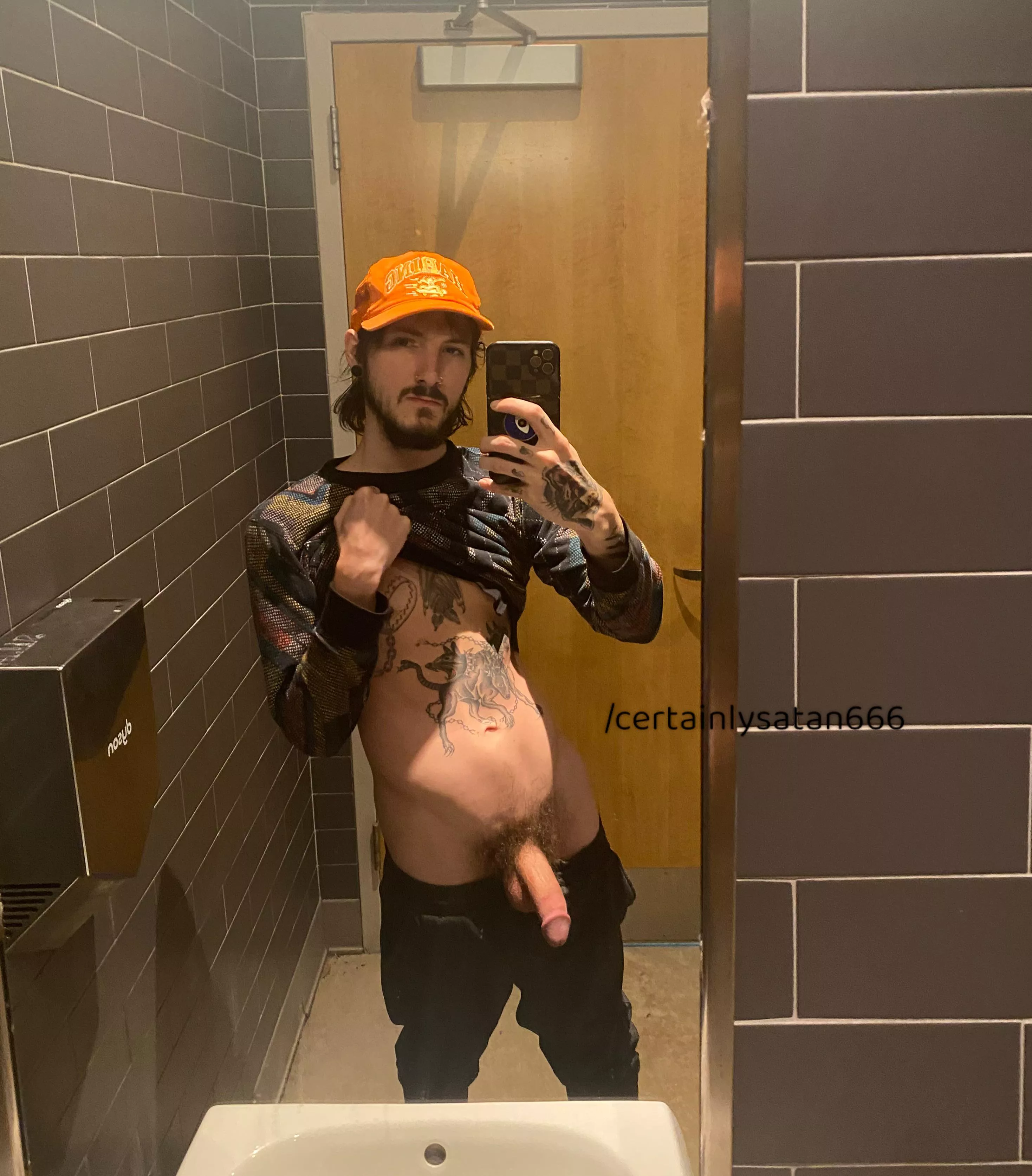 Waiting in the restroom w the door unlocked. 😌