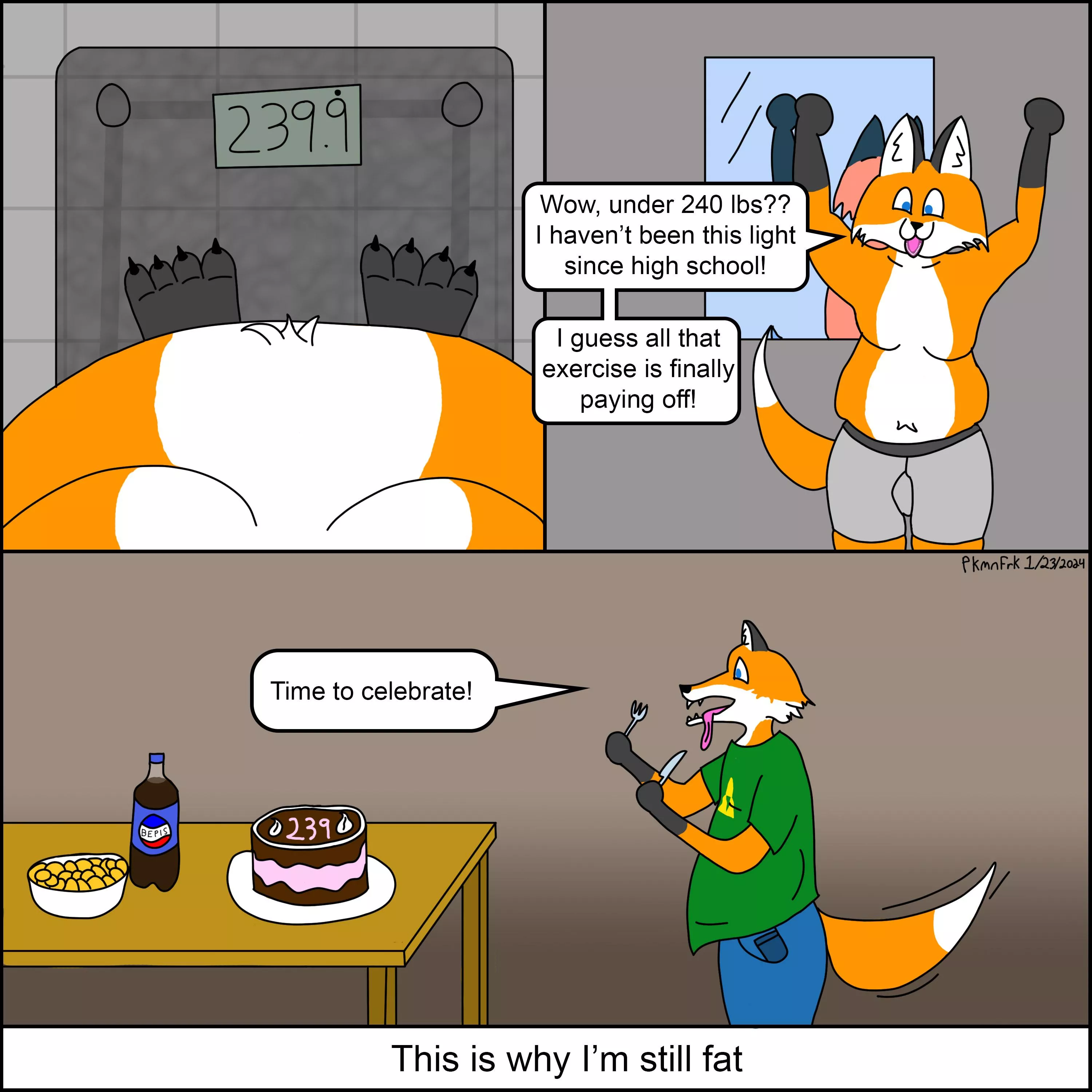 Weighty celebrations (art by myself)