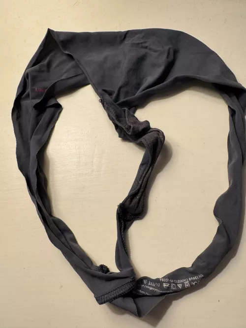 Wife's panties. Love seeing how far up her pussy they were wedged