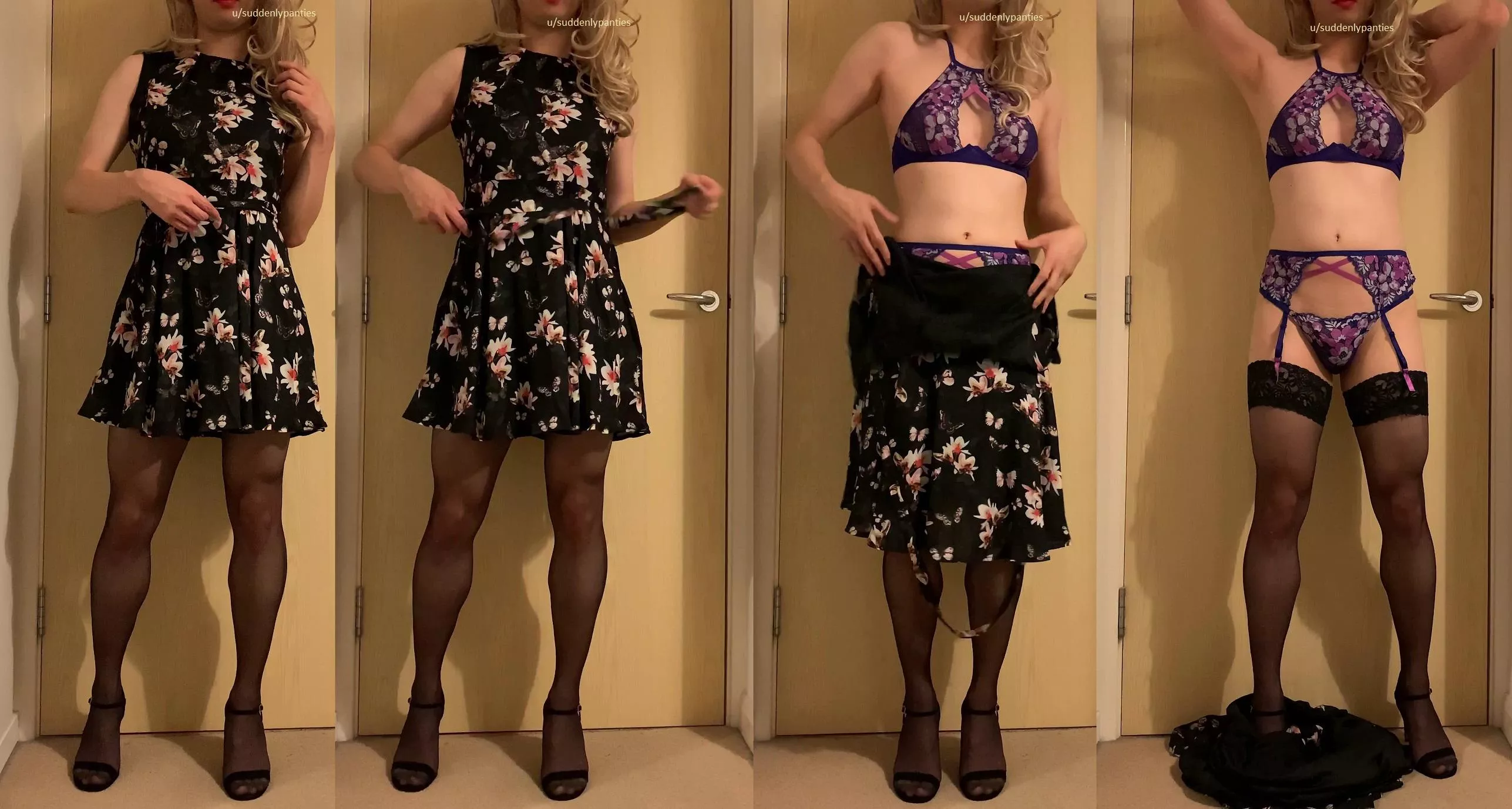 Would you ever think an innocent girl like me would be wearing lingerie like this underneath?