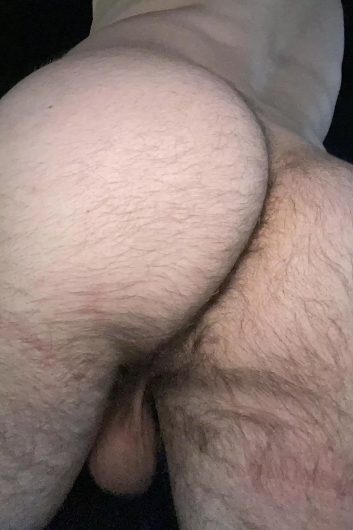28. Furry jock ass waiting for daddy to use. DM for snap