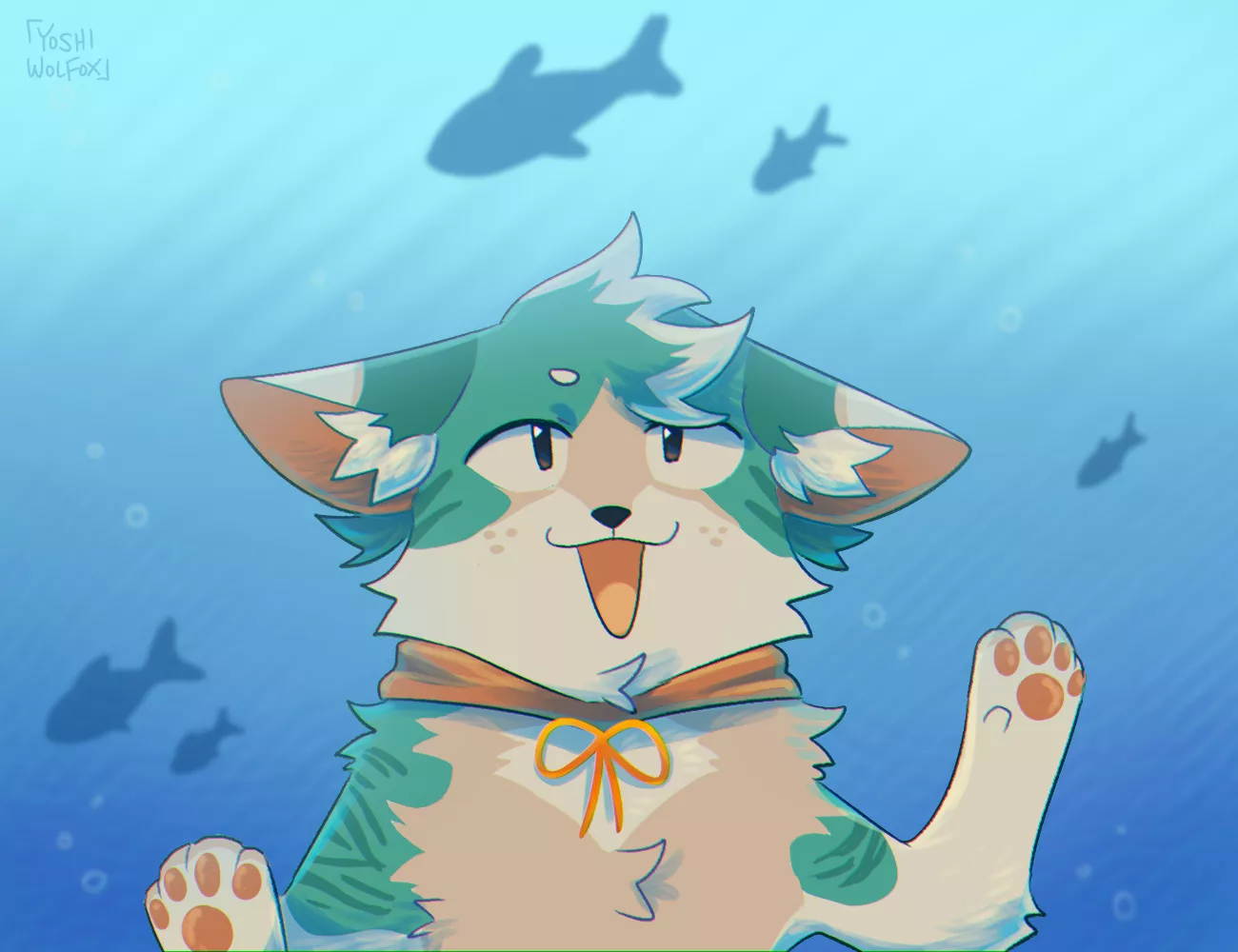 Aquarium Days (art by me) Art Fight 2023