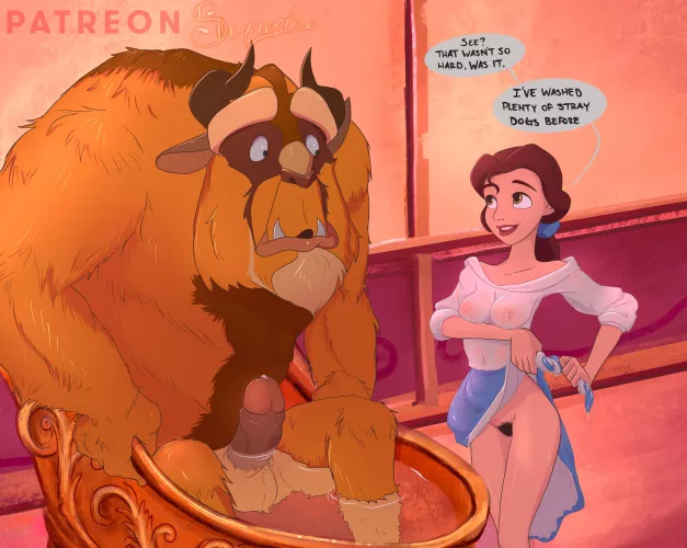 Belle knows how to take care of the Beast. (Sequestro5)