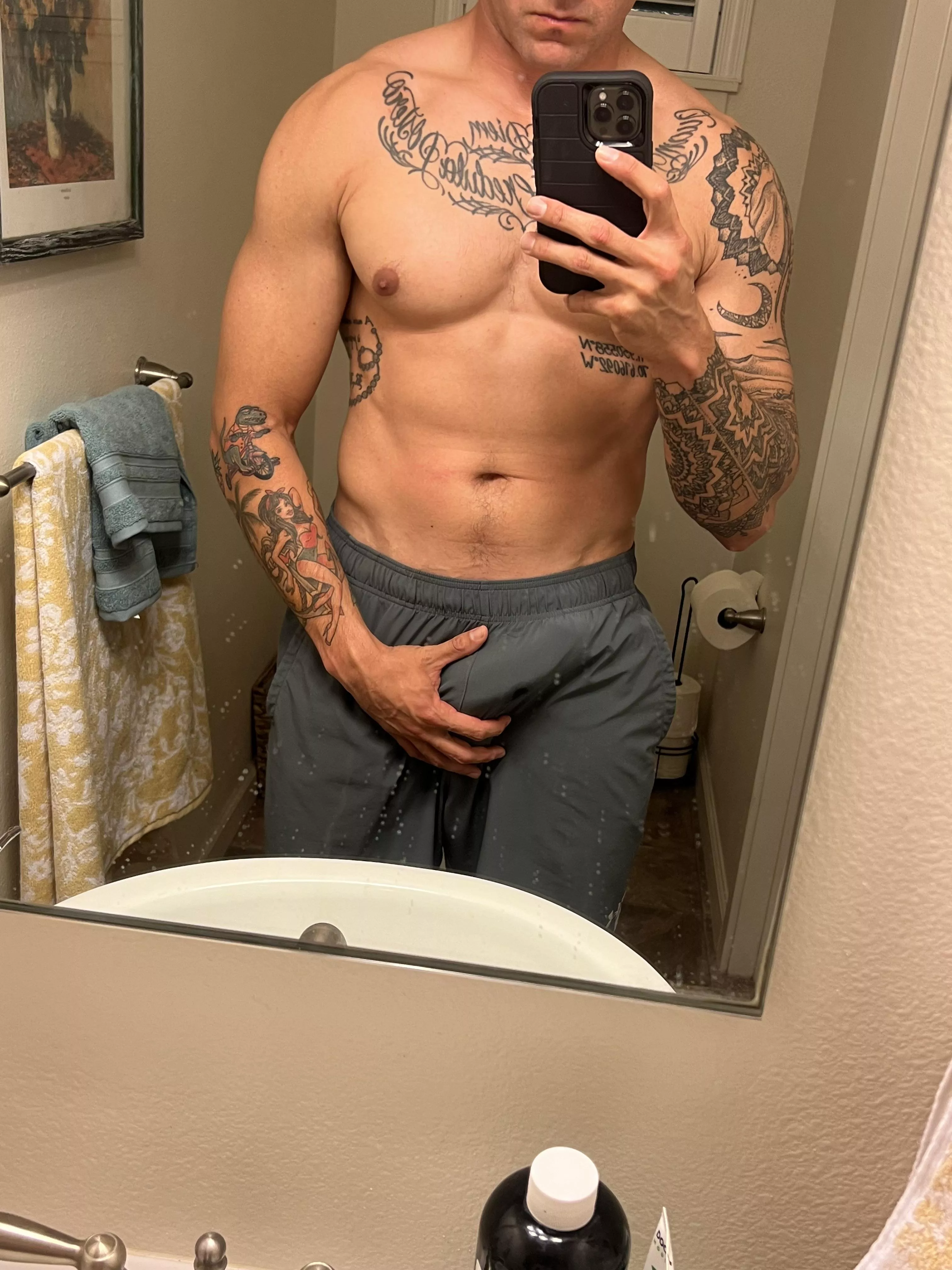 Double handful bulge for your pleasure