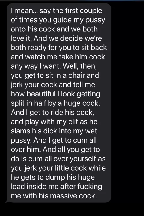 Got this text from my wife - super excited!