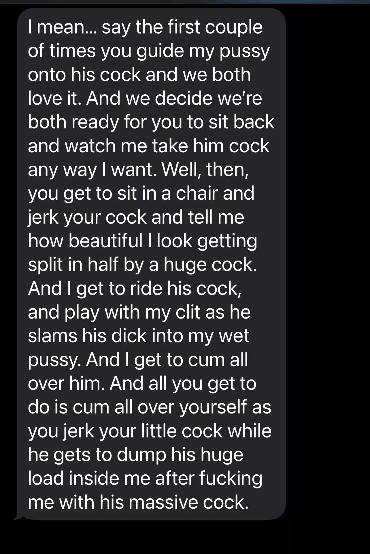 Got this text from my wife - super excited!