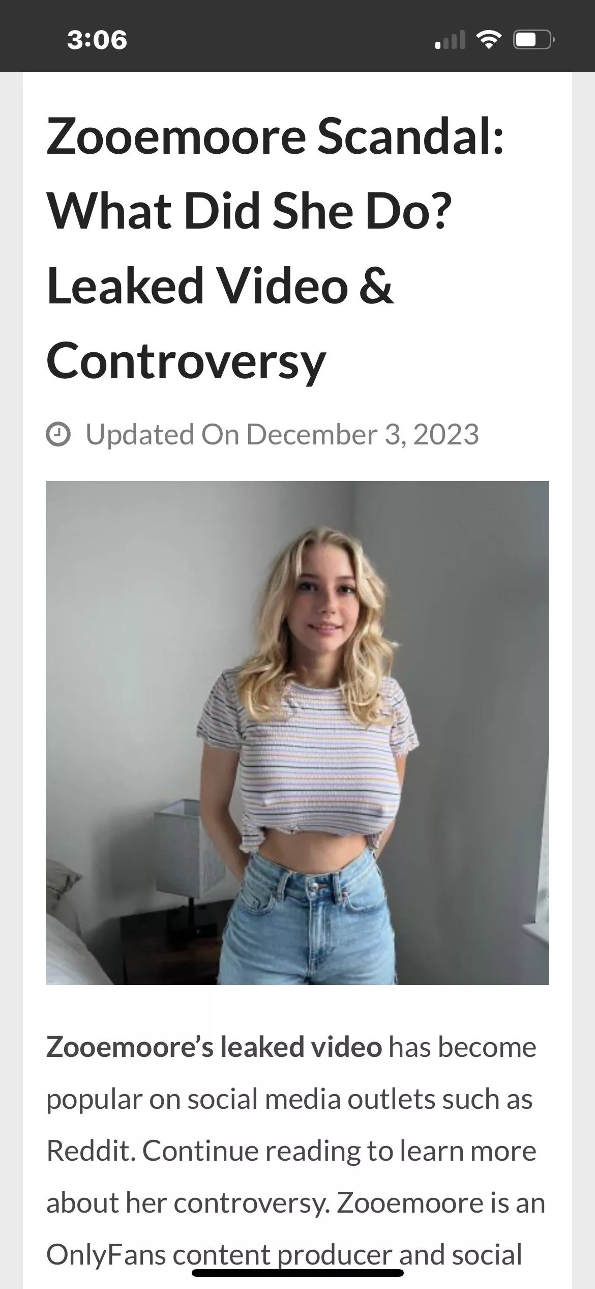 I know this is Zooe Moore, but does anyone have that leaked video?