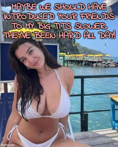 It's just cleavage... You wanted to go topless!