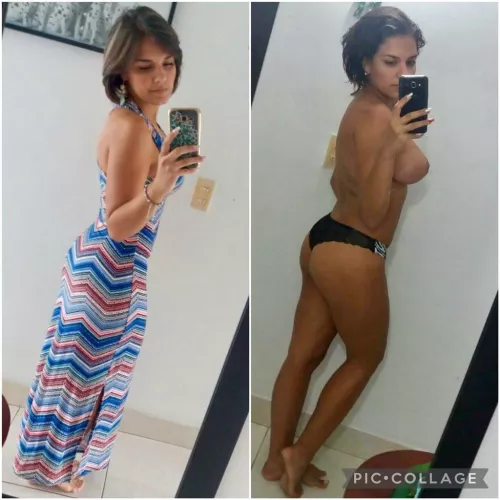 Liza dressed undressed