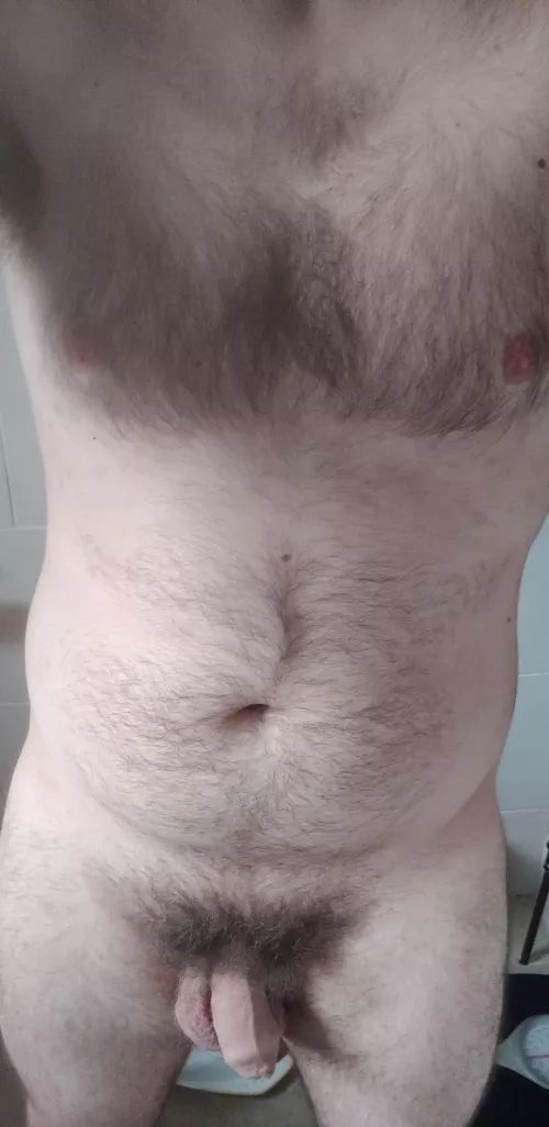 My soft cock, trying to hide in the bushes