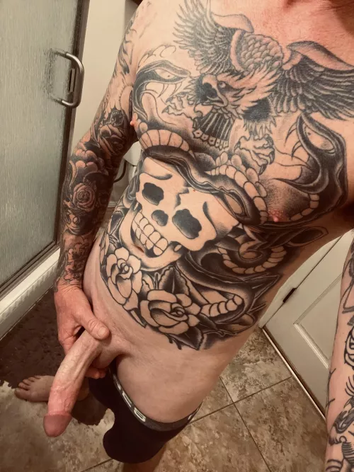 On your knees or bent over the sink?