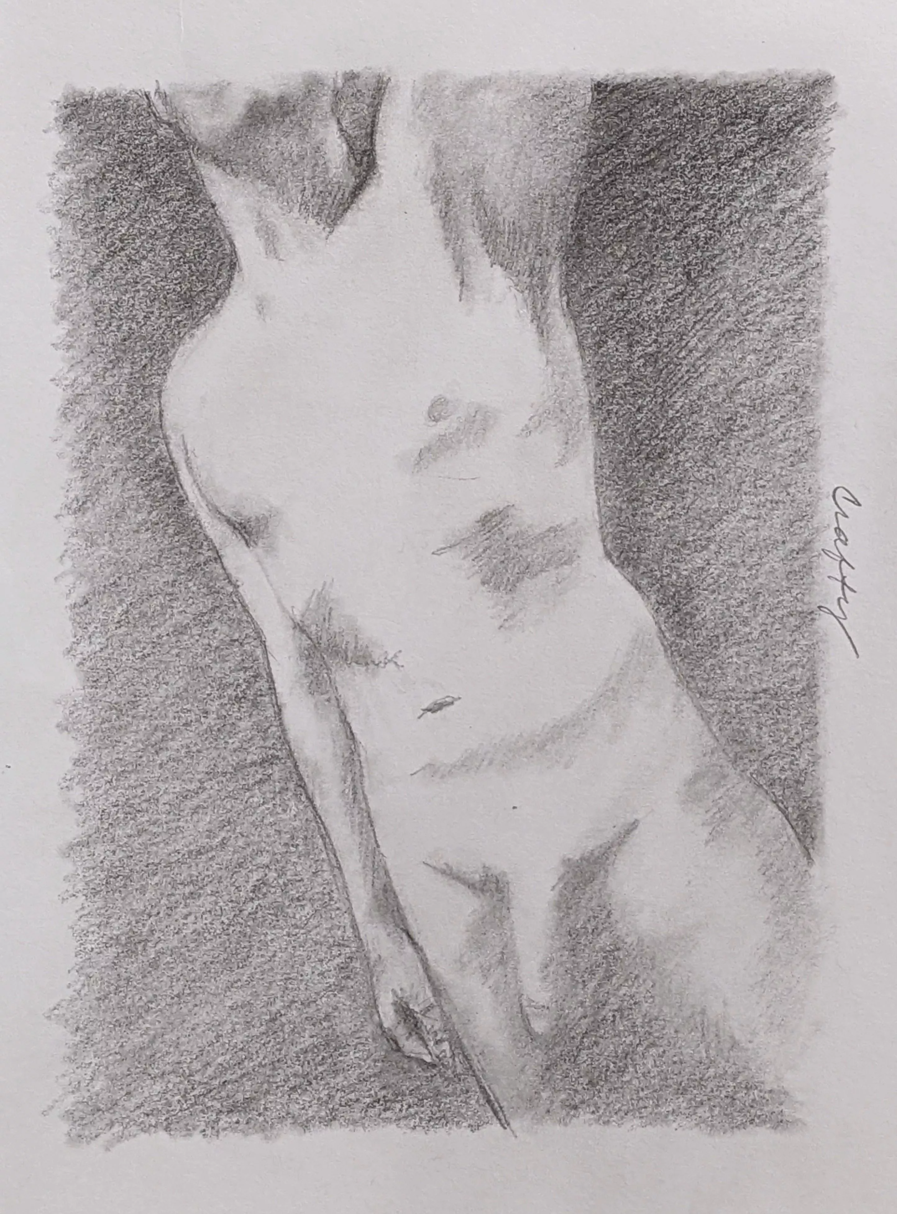 Pencil sketch of u/redactedfive. Graphite on bristol