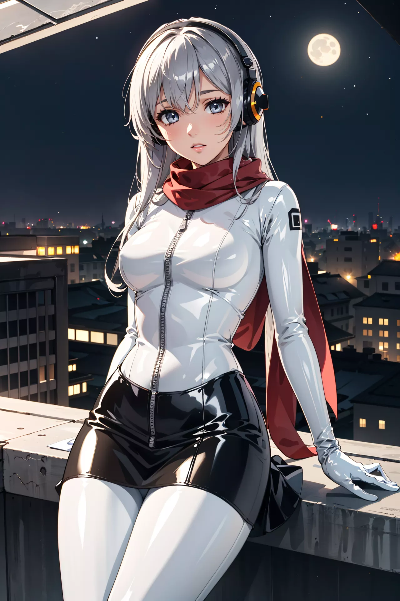 Red Scarf & Monochrome