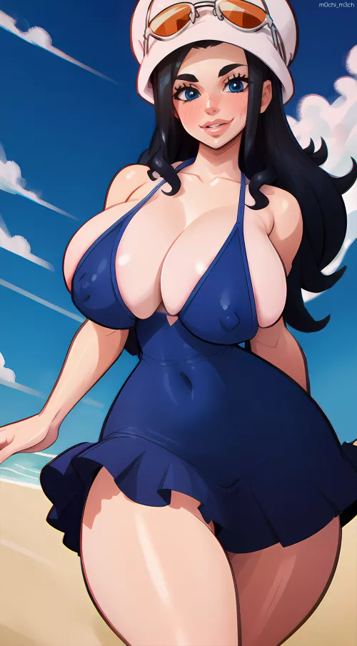 Robin at the beach 💦