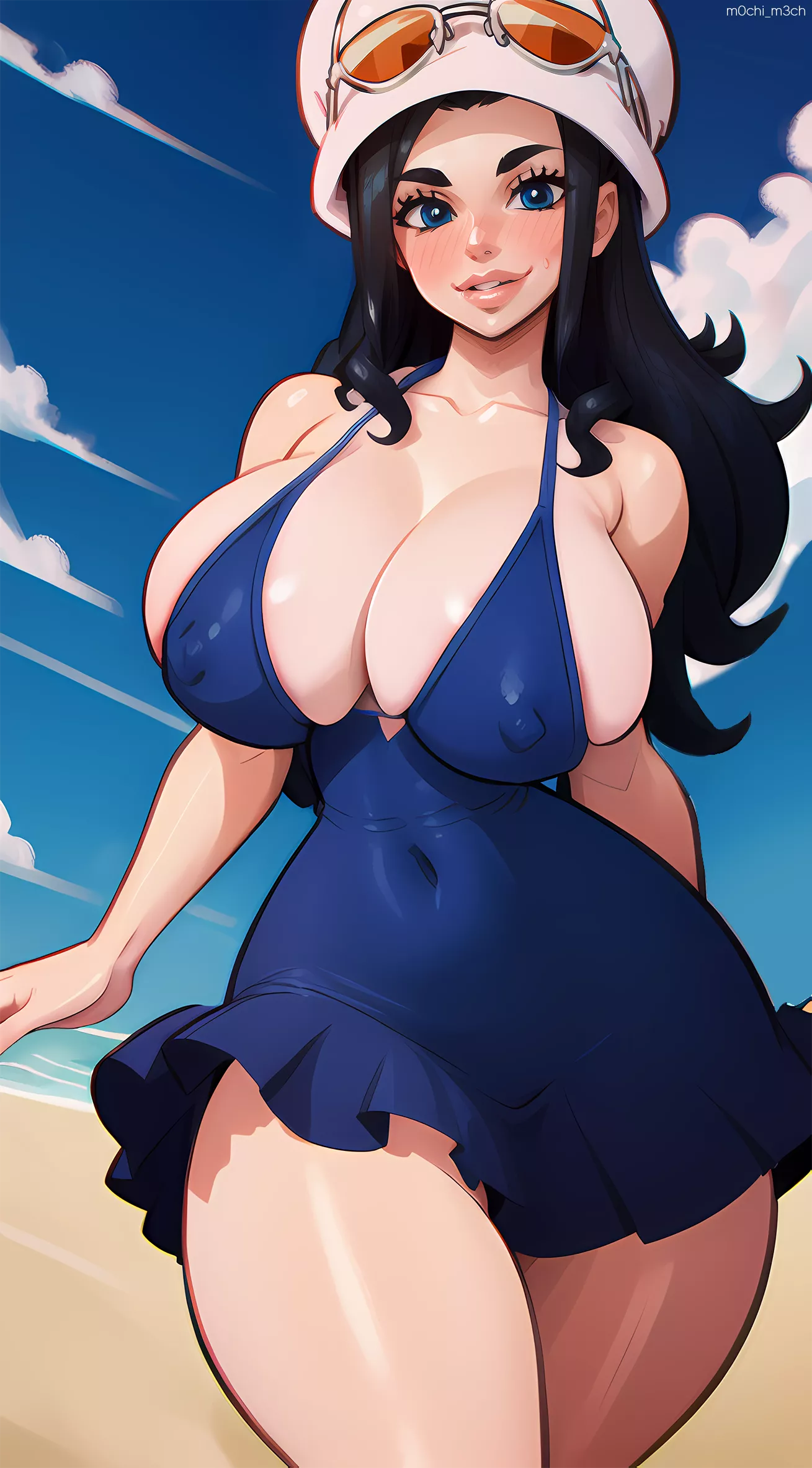 Robin at the beach 💦